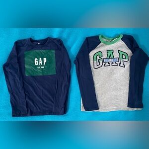 BOYS LARGE (size 10-12) set of two gap long sleeve shirts